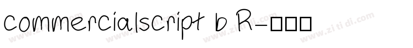 commercialscript b R字体转换